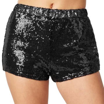 2dekans | paillettenshort zwart - maat S - lengte 28 cm, Ophalen of Verzenden