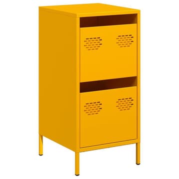 Retro dressoir mosterdgeel: geef je interieur een stijlvo..., Huis en Inrichting, Minder dan 50 cm, Verzenden, Zo goed als nieuw