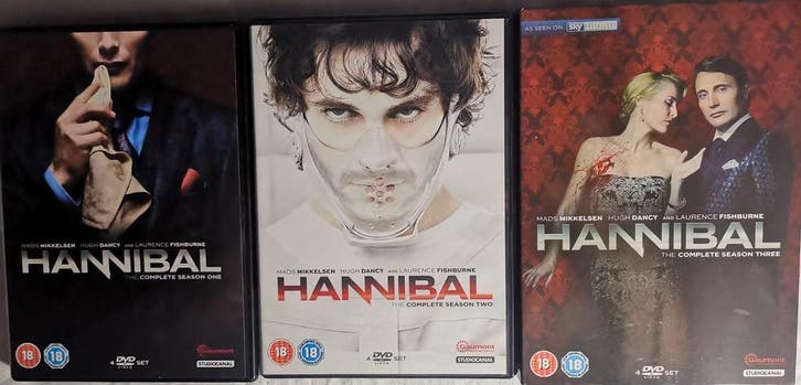 Hannibal series 1 - 3 complete              Gratis verzenden, Cd's en Dvd's, Dvd's | Tv en Series, Zo goed als nieuw, Boxset, Horror