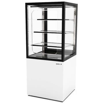 Neutrale Vitrine | INTEGRA | Wit/Zwart | 4 Niveaus |, Verzenden, Nieuw in verpakking
