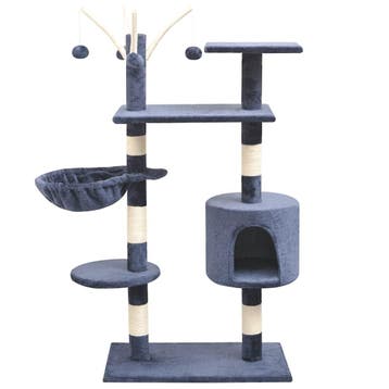vidaXL Kattenkrabpaal met sisal krabpalen 125 cm donkerblauw, Verzenden