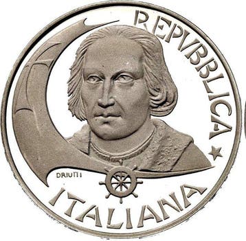 Italië. 500 Lire 1992 V Centenario della Scoperta della