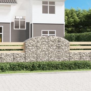 vidaXL Schanskorf gewelfd 200x50x120/140 cm gegalvaniseerd, Verzenden