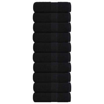 vidaXL Gastendoekjes FROGN 10 st 30x50 cm 360 g/m² zwart, Verzenden, Nieuw
