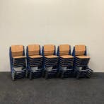 complete set 20 stuks schoolstoelen Presikhaaf (gele stip),, Gebruikt, Hout, Vijf, Zes of meer stoelen