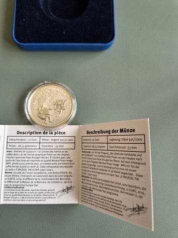 België. 2 Euro / 10 Euro 2019 Pieter Bruegel (2 monnaies)
