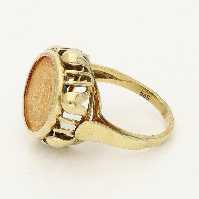 Ring - 14 karaat Geel goud, Bijoux, Sacs & Beauté, Bagues