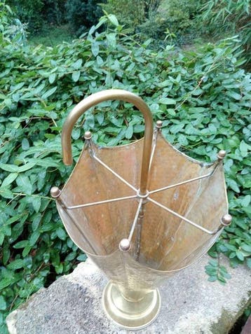 Paraplustandaard/rek - Verguld messing - 60s