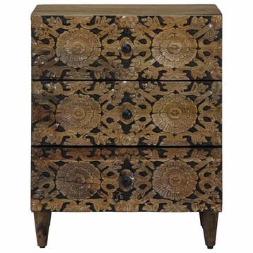 vidaXL Bedkast Bruin 50 x 33 x 60 cm Massief Mango Hout, Verzenden, Nieuw