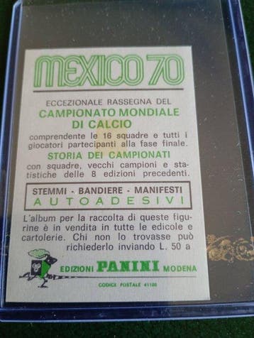 1970 Panini Mexico 70 World Cup Pelé Italian Edition - 1