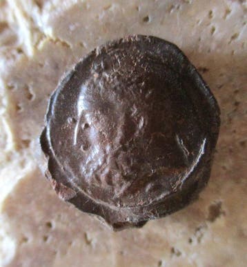 Oud-Romeins Keramiek Bulla – Zegel van keizer Antoninus Pius, Antiek en Kunst
