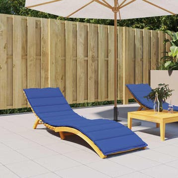vidaXL Ligbedkussen 200x60x3 cm oxford stof koningsblauw, Verzenden, Nieuw