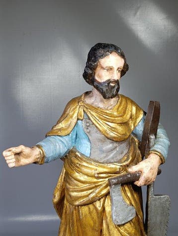 sculptuur, Saint Joseph le Charpentier - 61.6 cm - Hout