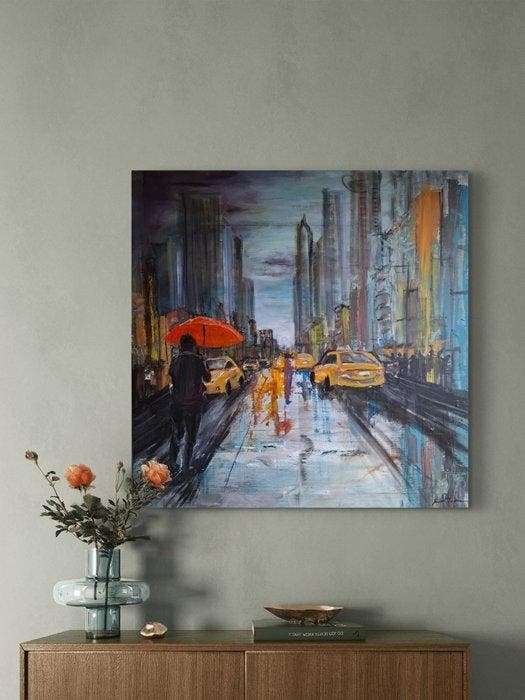 tousseyn jan - traffic, Antiek en Kunst, Kunst | Schilderijen | Modern