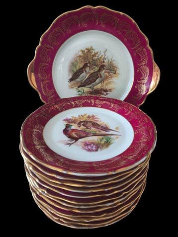 Porcelaine DArt France - Gebak/taartset (13) - Porselein