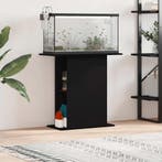 vidaXL Aquariumstandaard Zwart Eiken 75x36x72,5 cm Bewerkt, Dieren en Toebehoren, Vissen | Aquaria en Toebehoren, Verzenden, Nieuw