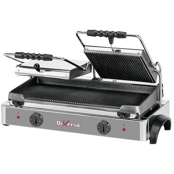 Contact-/Paninigrill | Dubbel | Gegroefd Oppervlak 550x255, Verzenden, Nieuw in verpakking