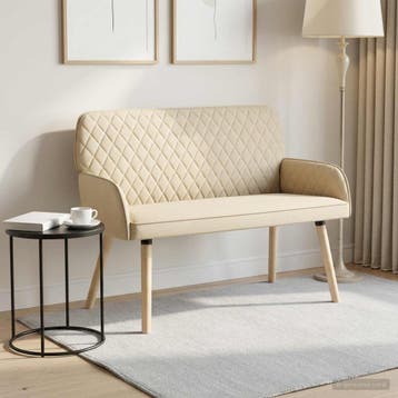 vidaXL 2-zitsbank / zetel met massief houten poten 2-zits, Huis en Inrichting, Verzenden, Nieuw