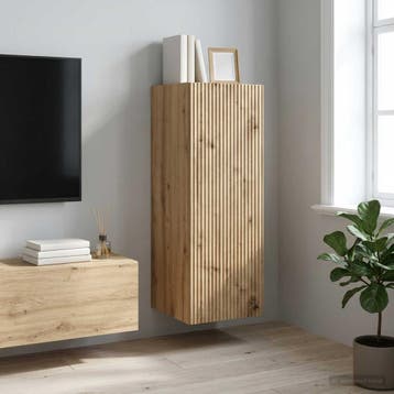 vidaXL Wandkast 33 x 34,5 x 90 cm Bewerkt hout Artisanaal, Huis en Inrichting, Verzenden, Nieuw