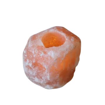 Himalaya Zoutlamp Collectie Theelichthouder Oranje (Green, Ophalen of Verzenden, Nieuw