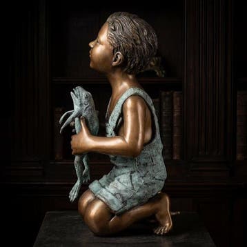 Fontein - 2010-2020 - Jongen met kikker, Antiquités & Art
