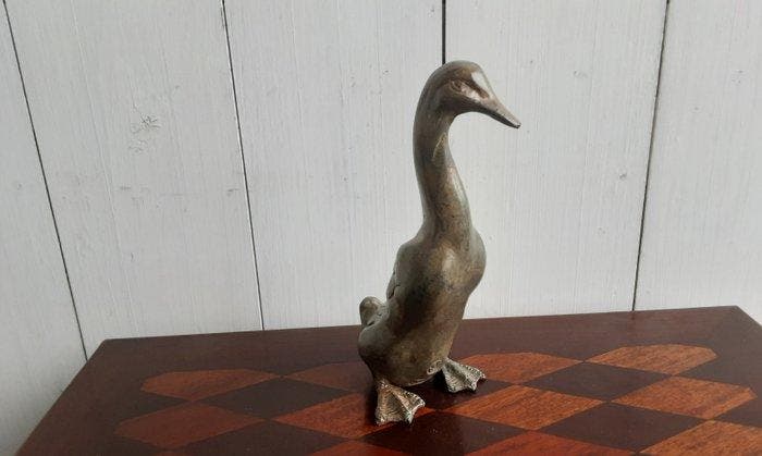 P. Chenet - Figuur - Eend - 19 cm - Brons, Antiek en Kunst, Curiosa en Brocante