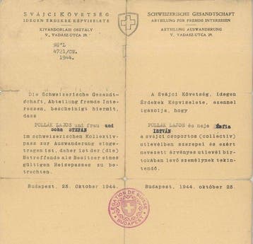 Certificaat - Judaica, Holocaust Rescue Documents - Carl