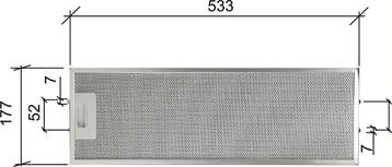 Ikea Metaalfilter 481248058305 533x177x10mm, Verzenden, Nieuw