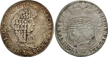 2/3 taler, daalder 1677 Sachsen Weimar: Johann Ernst, 166..., Verzenden, België
