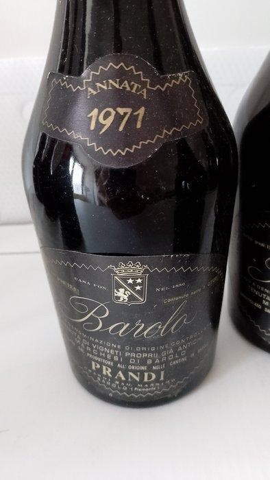 1971 Prandi - Barolo - 6 Flessen (0.72L), Verzamelen, Wijnen