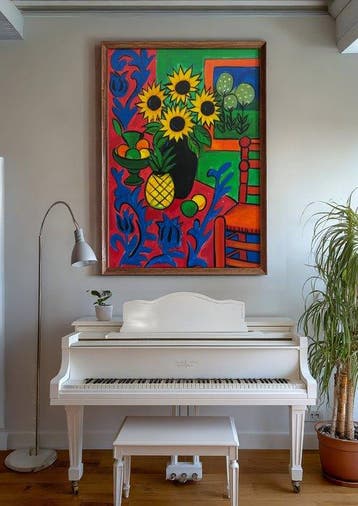 E. García - Girasoles y piña XL