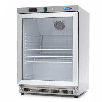 Réfrigérateur - 200 L - acier inoxydable - avec porte en, Verzenden, Sans bac à congélation