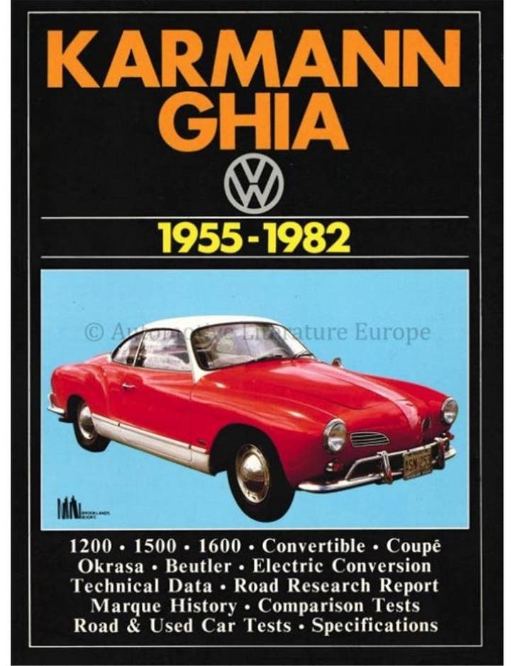 VOLKSWAGEN KARMANN GHIA 1955-1982 ( BROOKLANDS ROAD TEST), Livres, Autos | Livres, Enlèvement ou Envoi