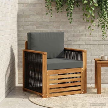 vidaXL Buiten Midden Sofa Naturel, Verzenden