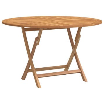 Teak tuintafel 110cm | Tweede kansje | OP = OP, Tuin en Terras, Verzenden, Gebruikt, Rond, Teakhout