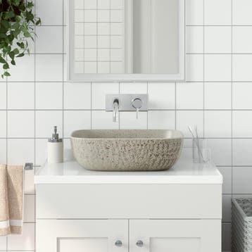 vidaXL Opzetwasbak rechthoekig 48x37,5x13,5 cm keramiek, Doe-het-zelf en Bouw, Verzenden, Nieuw