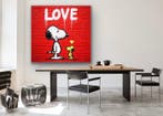 EMIR BERCUTTE - SNOOPY STREET ART LOVE 14 - Toile L, Antiek en Kunst