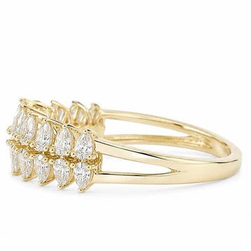 Zonder minimumprijs - Statement ring - 14 karaat Geel goud -