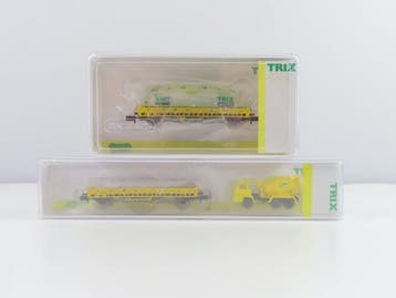 Minitrix N - 15344/15339 - Wagon de marchandises pour trains, Nieuw
