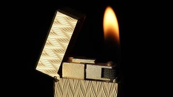 Dunill - Chevron Pattern Rollagas Lighter - Zonder, Nieuw
