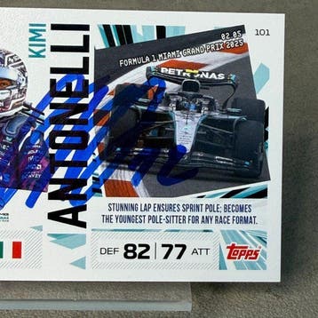 Mercedes - Topps Card 101 Epic Moment Kimi Antonelli Signed