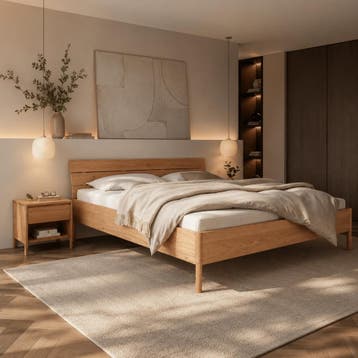 Van Schaik Armano Massief Houten Bed - 140 x 200, Nieuw