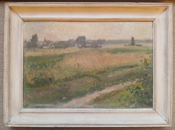Edwin Ganz (1871-1957) - Landschap in Vlaanderen, Antiquités & Art