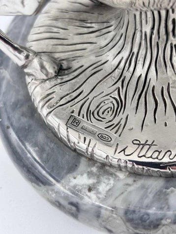 Tafellamp - Zilver, Glas - zilveren tafellamp