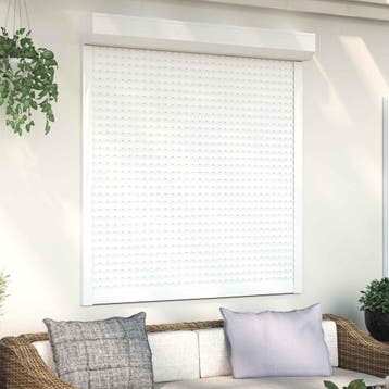 vidaXL Rolluik Wit 130 x 140 cm Aluminium en polyurethaan, Verzenden, Nieuw