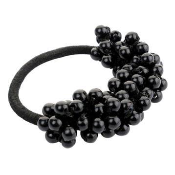 Fako Fashion - Haarelastiek Parels - Gala & Bruiloft - Zwart, Verzenden, Nieuw