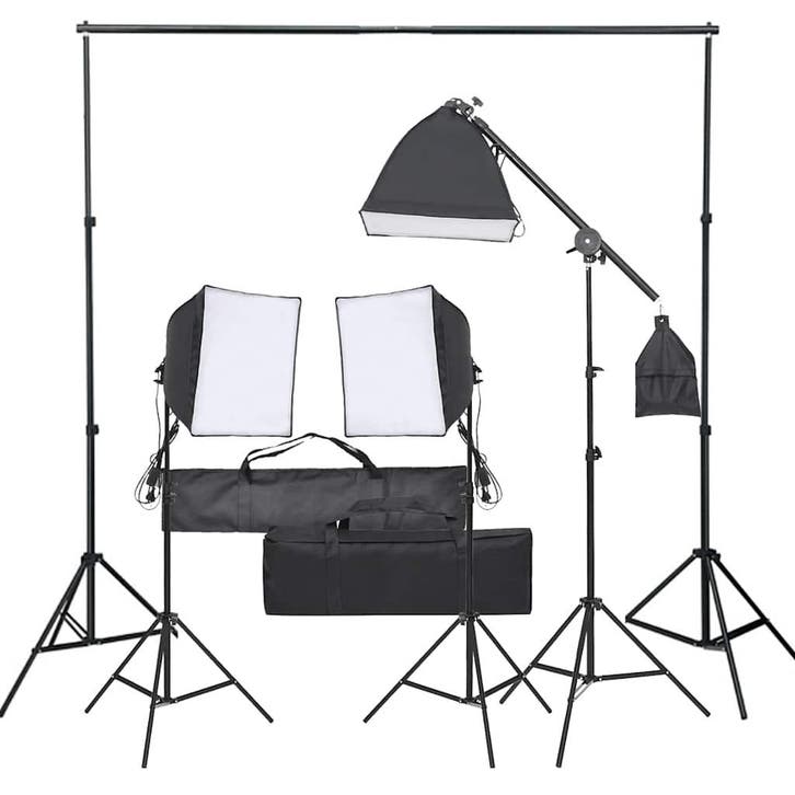 vidaXL Fotostudioset met verlichtingsset, Audio, Tv en Foto, Fotografie | Fotostudio en Toebehoren, Nieuw, Verzenden