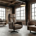 Leren relaxfauteuil Honor, Nieuw, Ophalen of Verzenden, Modern, 50 tot 75 cm