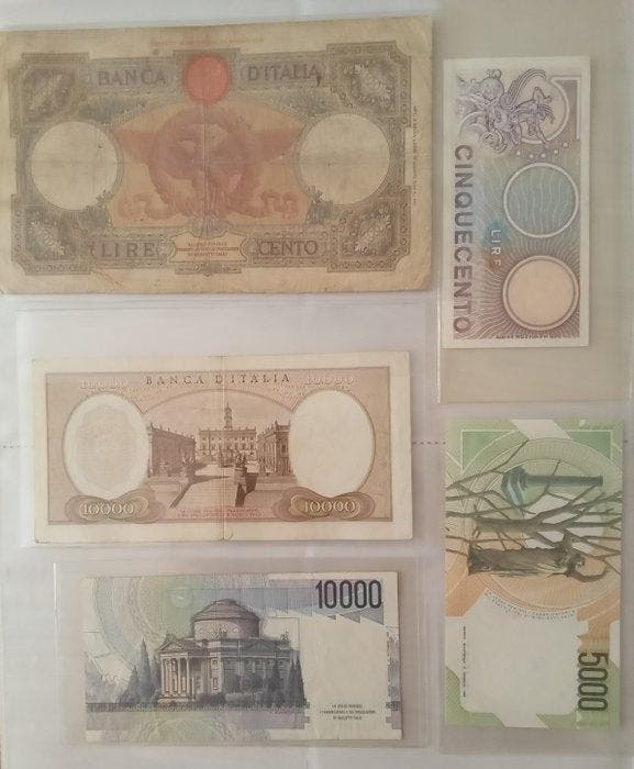 Italië. - 23 banknotes - various dates (Zonder minimumprijs), Postzegels en Munten, Bankbiljetten | Europa | Niet-Eurobiljetten