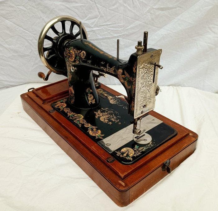 Singer 28K (1902) Naaimachine - (werkende staat) - Hout,, Antiek en Kunst, Kunst | Designobjecten